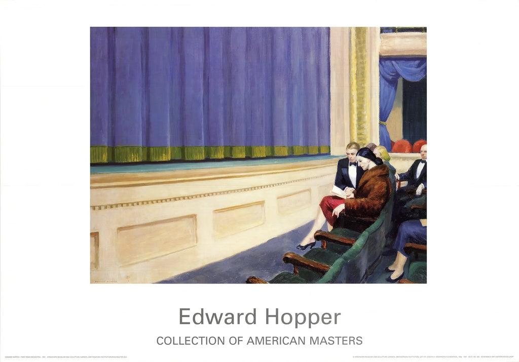 Edward Hopper First Row Orchestra 1997 American Masters lithograph showing musicians in an orchestra with detailed artwork