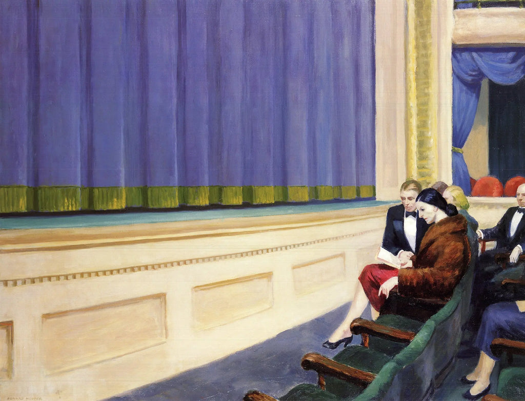 Edward Hopper First Row Orchestra 1997 American Masters lithograph showing a detailed scene of musicians in a concert hall.