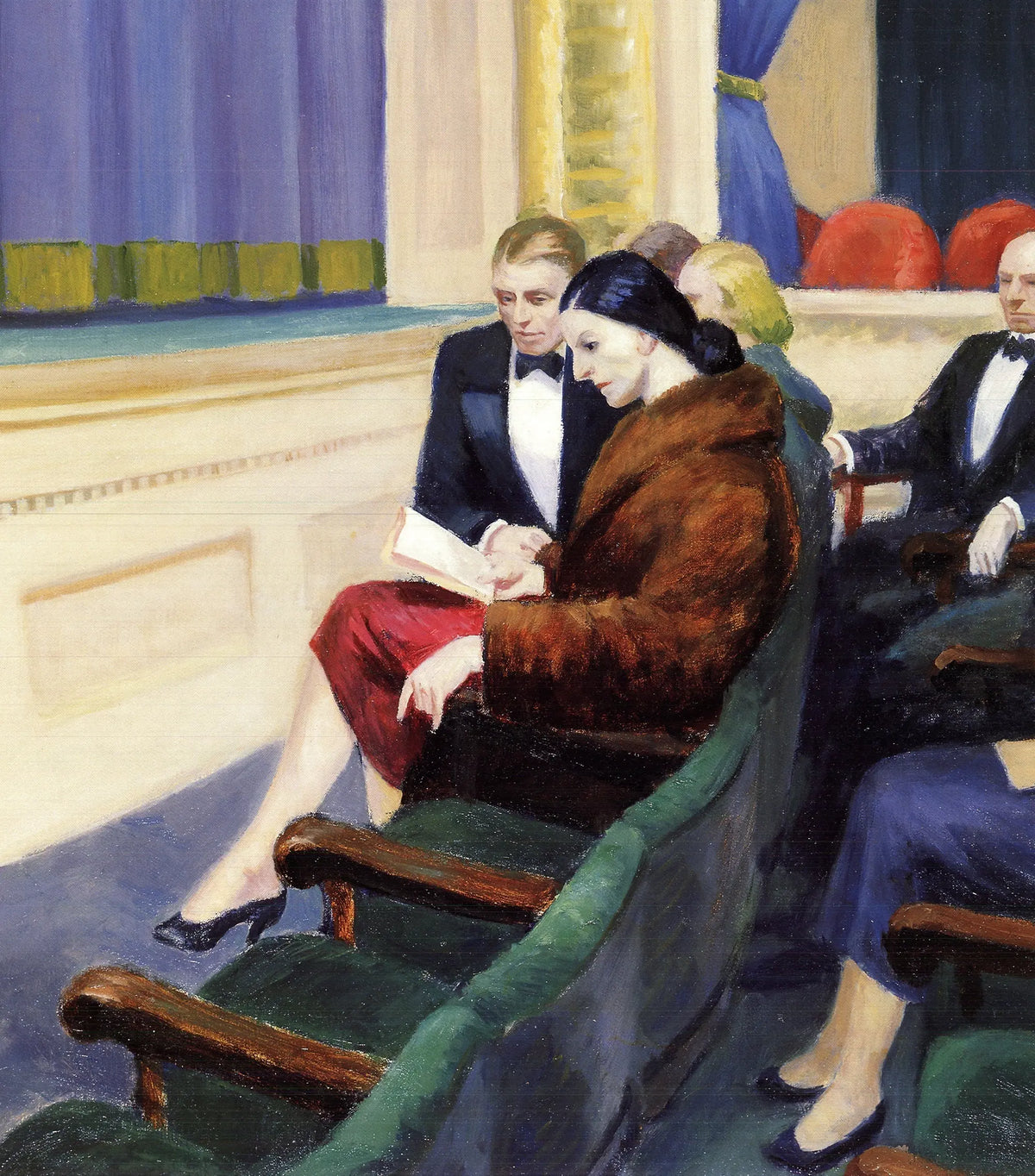 Edward Hopper First Row Orchestra 1997 American Masters lithograph depicting a detailed scene of musicians in an orchestra setting.