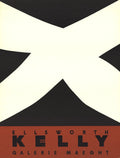 Ellsworth Kelly Noir Et Rouge 1958 abstract lithograph exhibition poster featuring bold minimalism in black and red colors.