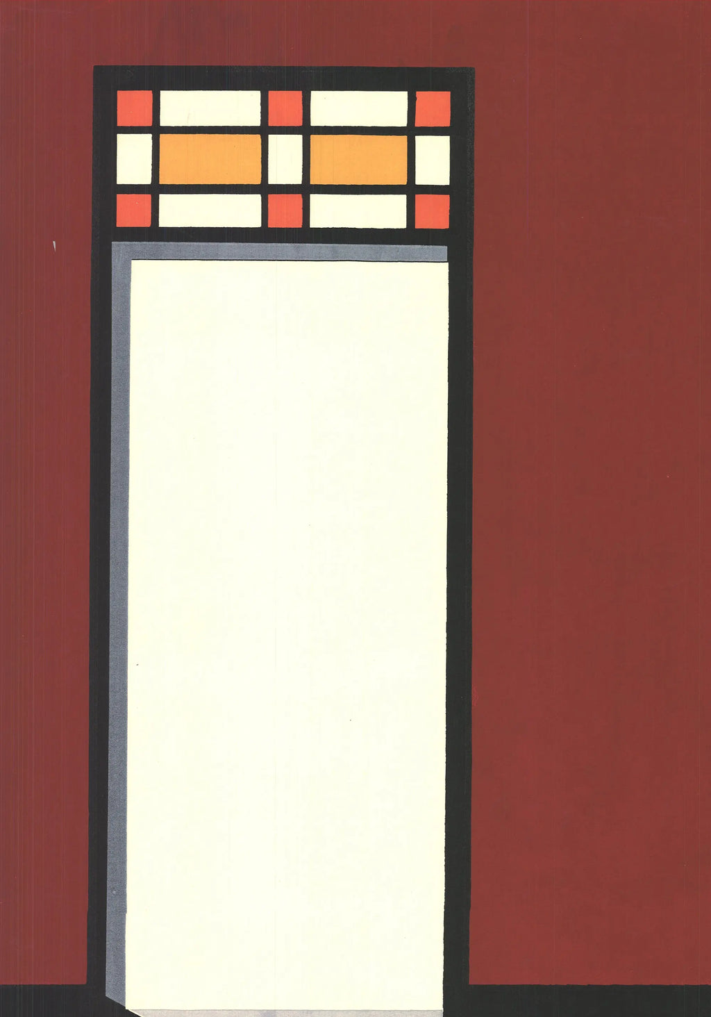 Emilio Sanchez Doorways 1972 signed original serigraph art poster showing colorful doorway scenes and vibrant architectural details.