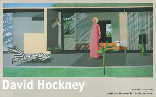 David Hockney Beverly Hills Housewife 2001 offset lithograph art print showing vibrant colors and modern portrait style.