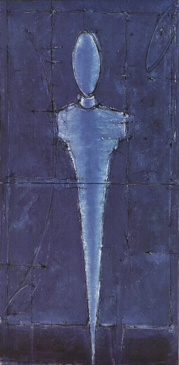 Abstract offset lithograph art poster by Heinz Felbermair, titled "Untitled 1999," showcasing vibrant, modern abstract design.