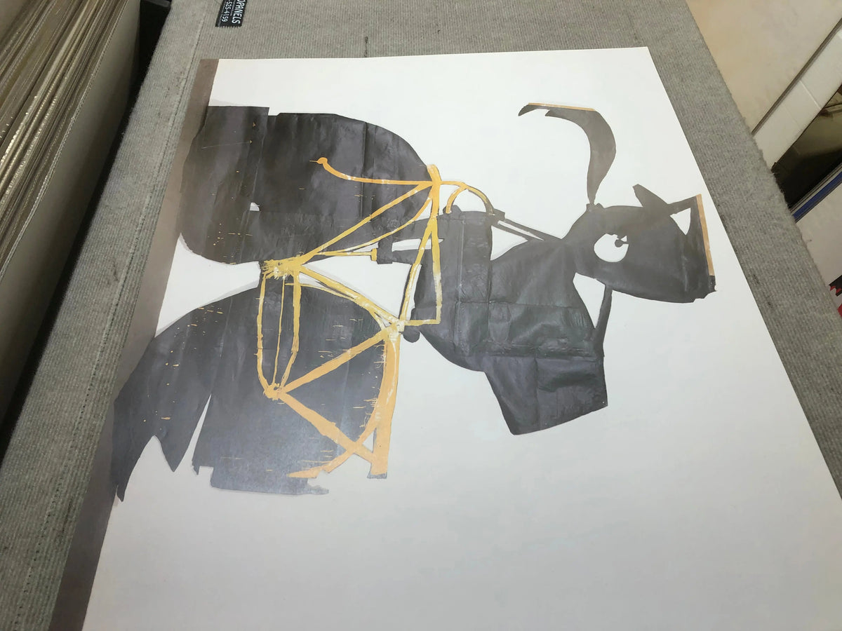 Original Felix Droese Galerie Rudolf Zwirner 1982 exhibition poster featuring abstract artwork by the German artist Felix Droese.