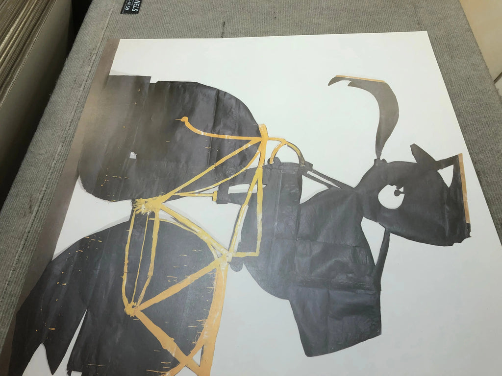 Original Felix Droese Galerie Rudolf Zwirner 1982 exhibition poster, featuring abstract artwork by Felix Droese.