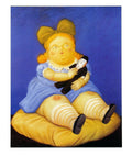 Fernando Botero La Muneca 1999 color offset lithograph art poster showcasing Botero's signature style and vibrant artwork.