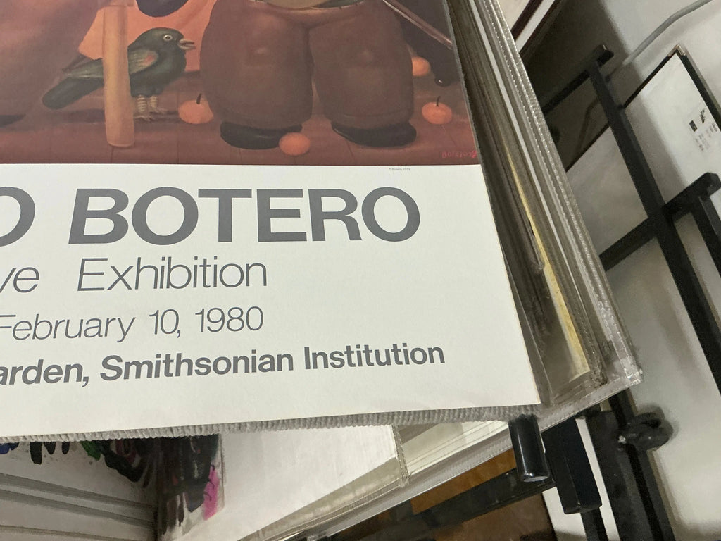 Fernando Botero Los Musicos 1980 vintage exhibition art poster featuring colorful musicians in Botero's signature style.