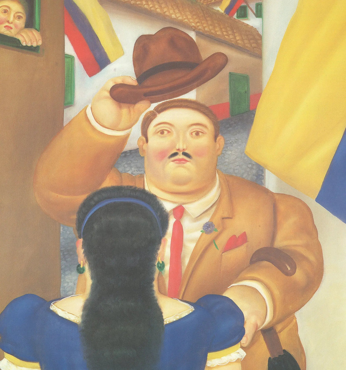 Fernando Botero National Holiday 1987 offset lithograph art poster featuring his signature style and vibrant colors.