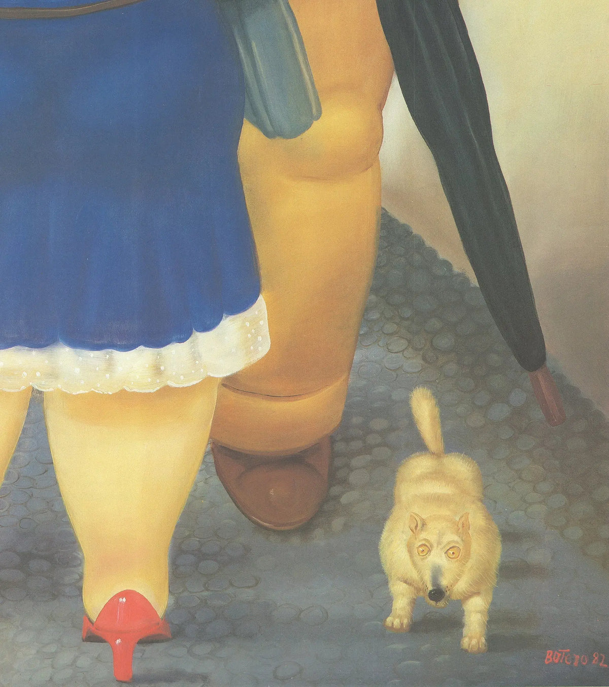 Fernando Botero National Holiday 1987 offset lithograph art poster showcasing his signature style and vibrant artistic details.
