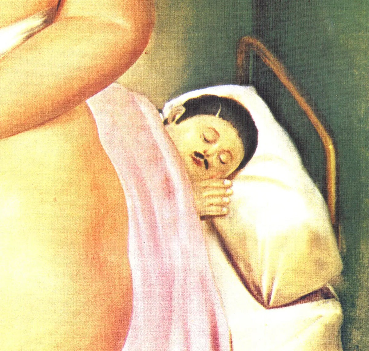 Fernando Botero The Morning After 1980 offset lithograph art poster featuring a signature Botero-style scene