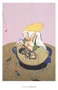 Limited edition Francis Bacon lithograph of a lying figure from 1969, showcasing bold colors and abstract expression on paper.