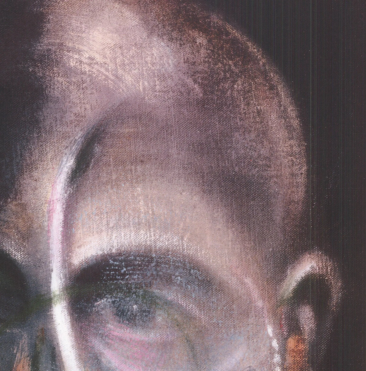 Limited edition offset lithograph of Francis Bacon's portrait of Michel Leiris, showcasing bold brushstrokes and vivid colors.