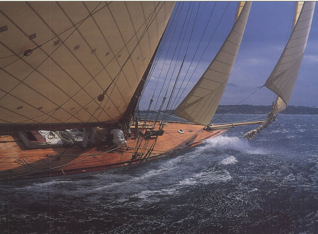 Original Franco Pace Mistral 1997 sailing nautical photography offset lithograph poster showcasing maritime scenery and vintage nautical art.