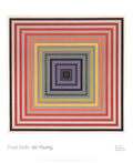 Abstract art poster featuring Frank Stella's Letter on the Blind II with bold shapes and vibrant colors.