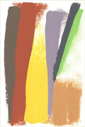 Large Friedel Dzubas 1973 abstract serigraph art exhibition poster featuring bold colorful overlapping shapes.