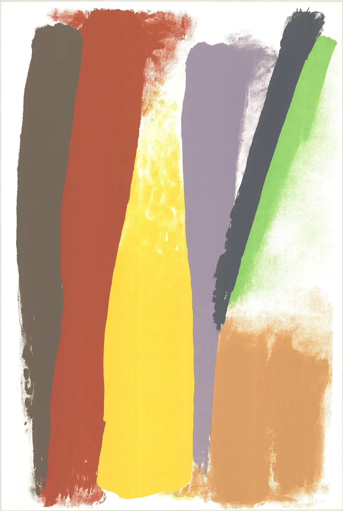 Large Friedel Dzubas 1973 abstract serigraph art exhibition poster featuring bold colorful overlapping shapes.