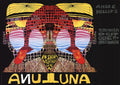 Limited edition Friedensreich Hundertwasser Luna Luna 1990 serigraph poster featuring vibrant abstract colors and organic shapes.