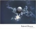 Gabriel Orozco Ball on Water 2007 exhibition poster featuring a minimalist design with a black circle resembling a ball on water.