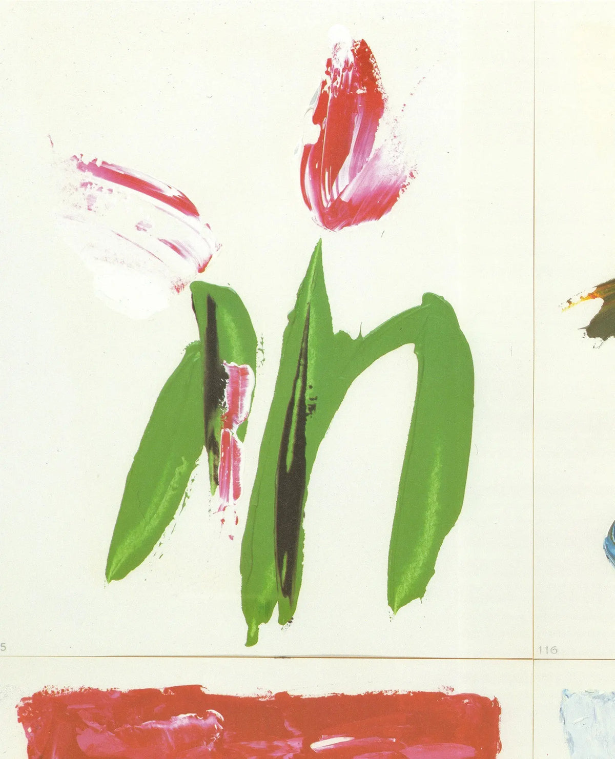 Gérard Gasiorowski Pots De Fleurs exhibition offset lithograph poster by Galerie Maeght, featuring colorful floral pot illustrations.