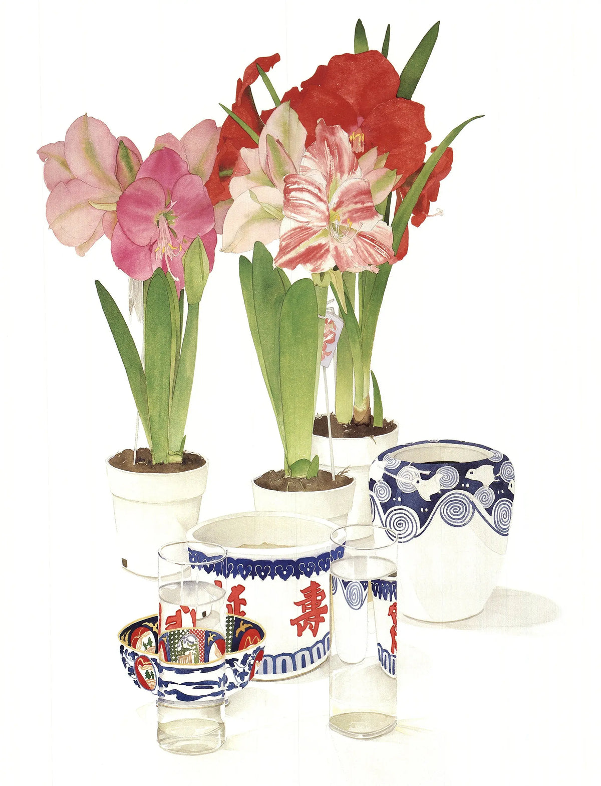 Gary Bukovnik California Still Life No. 14 floral lithograph from 1986 featuring vibrant botanical artwork