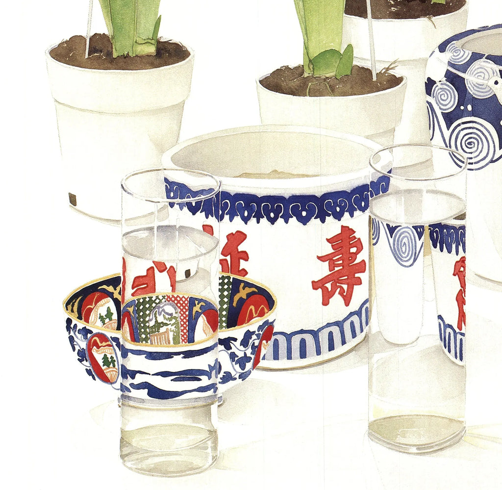 Gary Bukovnik California Still Life No. 14 1986 floral lithograph showing vibrant flowers and detailed botanical artwork