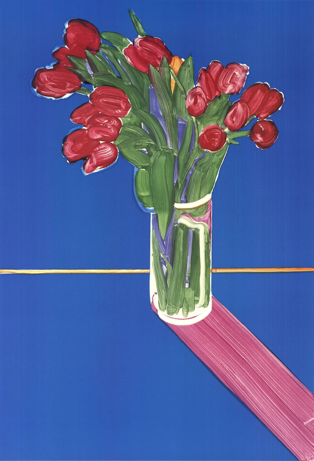 Gary Bukovnik floral art poster featuring monotypes from the 1984 Brooklyn Museum exhibition, showcasing vibrant botanical prints.