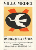 Original Georges Braque Villa Medici 1968 lithograph poster showcasing abstract artwork from the exhibition.