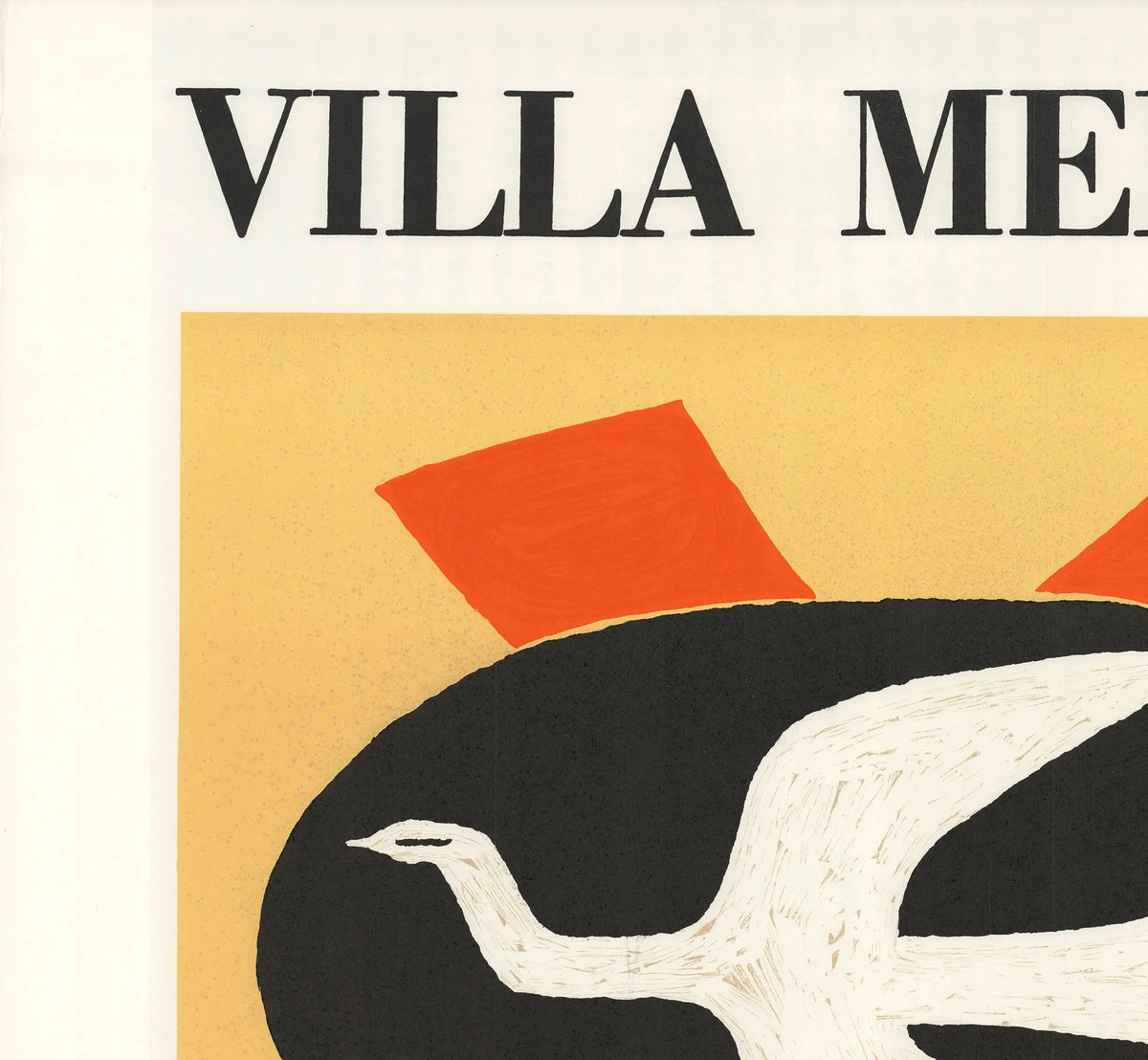 Original Georges Braque Villa Medici 1968 lithograph poster featuring abstract artwork from the exhibition.