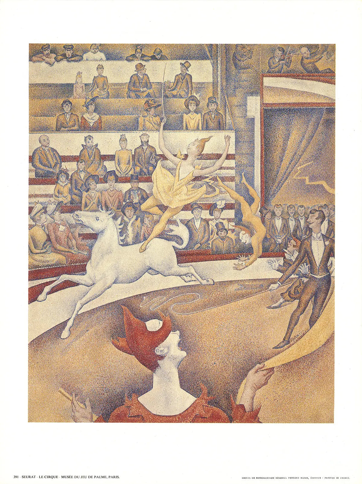 Georges Seurat The Circus Impressionist offset lithograph art poster print showcasing vibrant colors and detailed circus scene artwork.