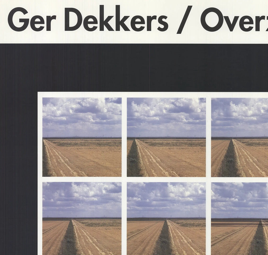 Ger Dekkers Overview 1994 original offset lithograph exhibition poster featuring abstract artwork by the artist.