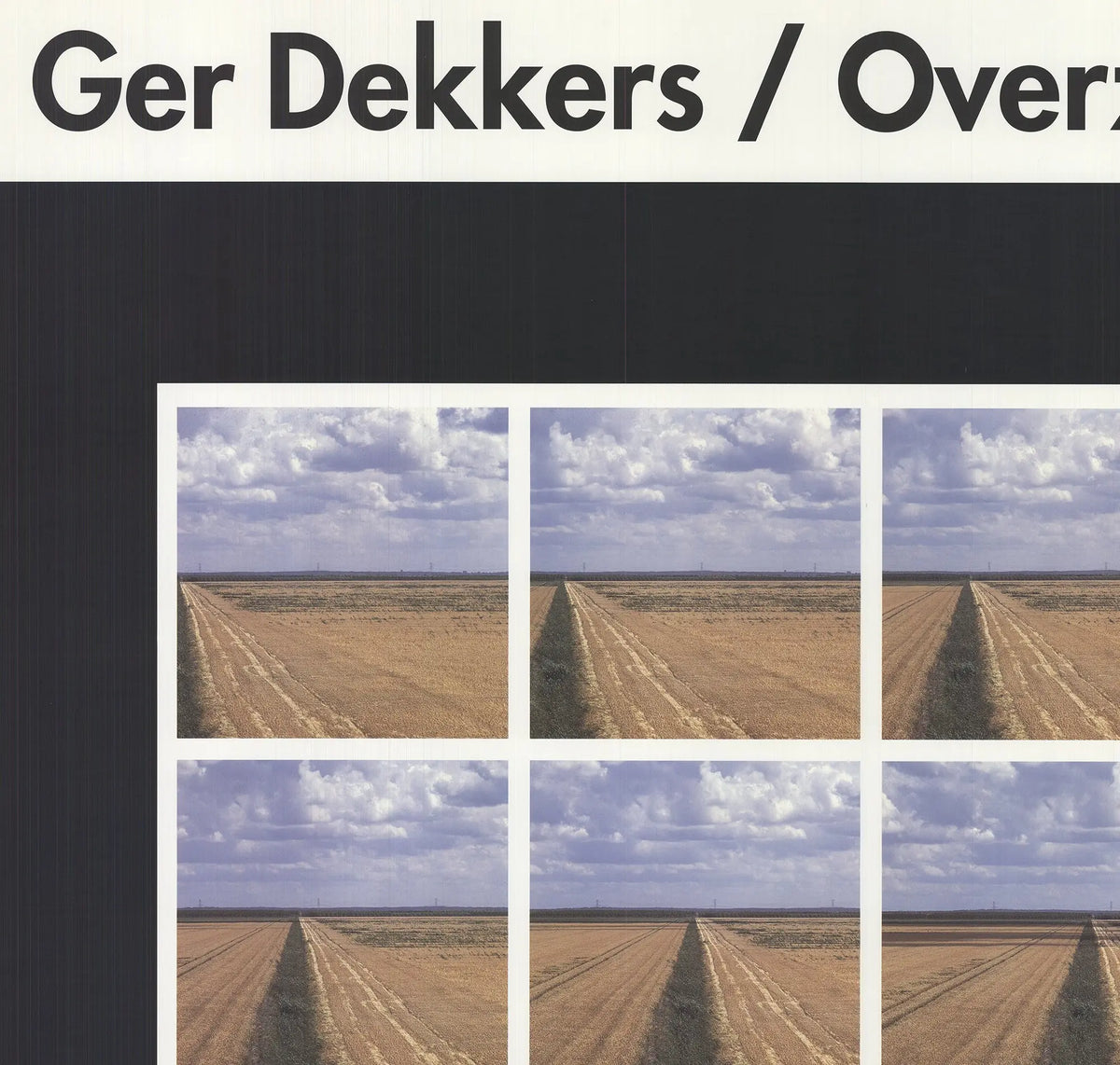 Ger Dekkers Overview 1994 original offset lithograph exhibition poster featuring abstract artwork by the artist.