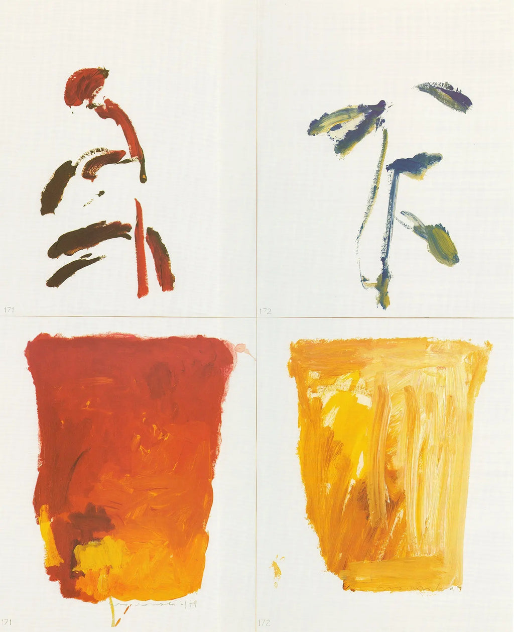 Gerald Gasiorowski Pots De Fleurs 1995 Galerie Maeght exhibition poster featuring colorful floral pot illustrations.