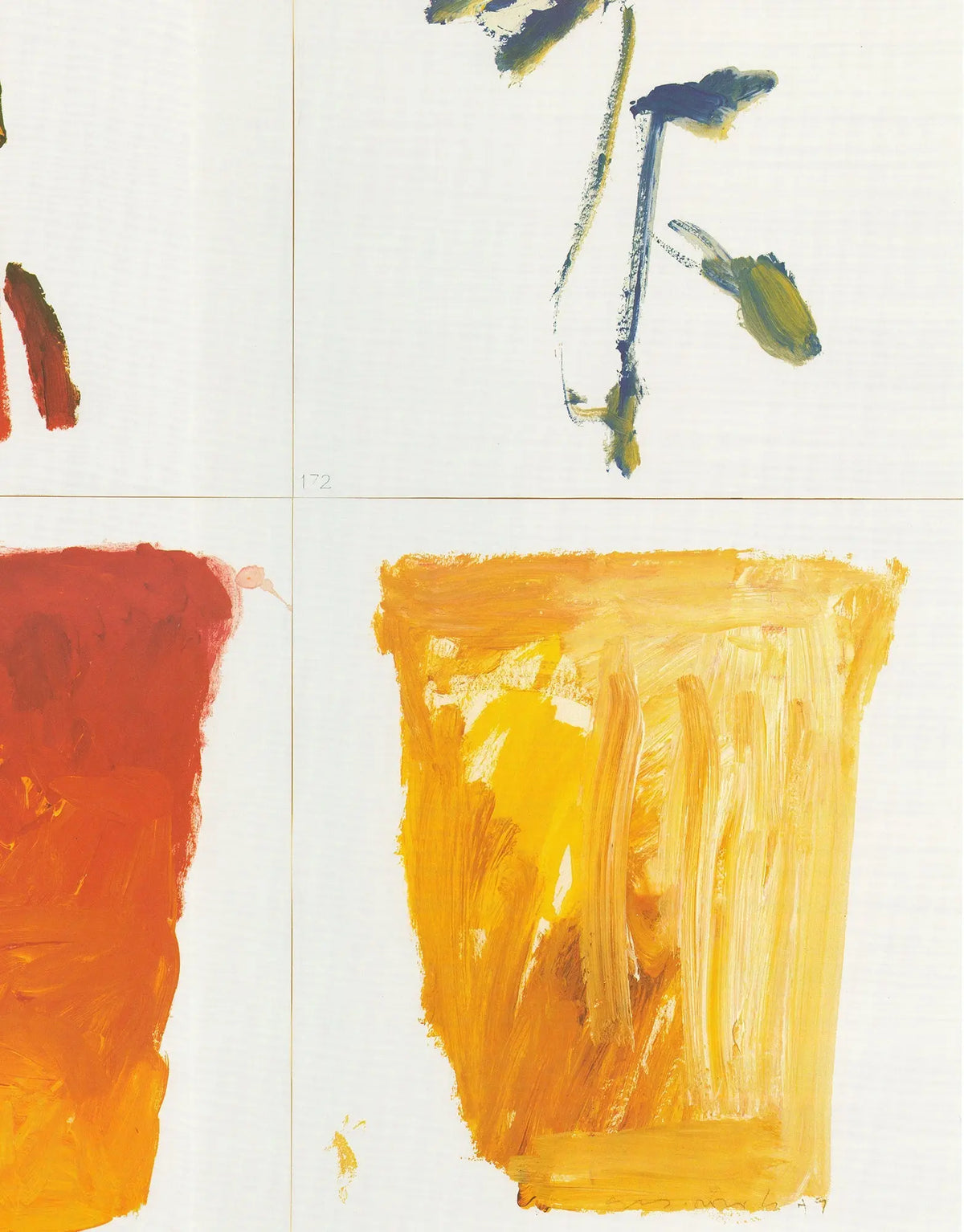 Gerald Gasiorowski Pots De Fleurs 1995 Galerie Maeght exhibition poster showing vibrant floral illustrations and bold typography.