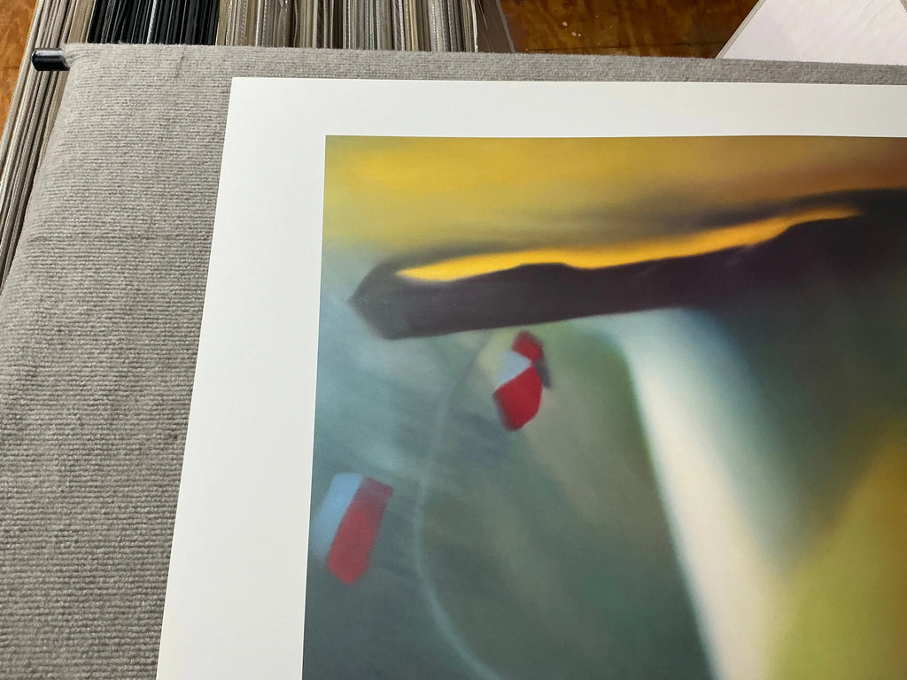 Gerhard Richter abstract art print from 2004, limited edition offset lithograph featuring bold, colorful abstract shapes.