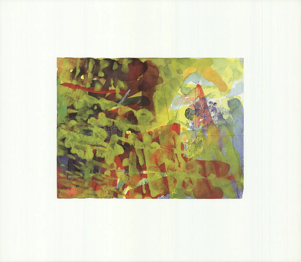 Gerhard Richter IBM G.EL.2 1987 offset lithograph art print, featuring abstract shapes and vibrant colors on paper.