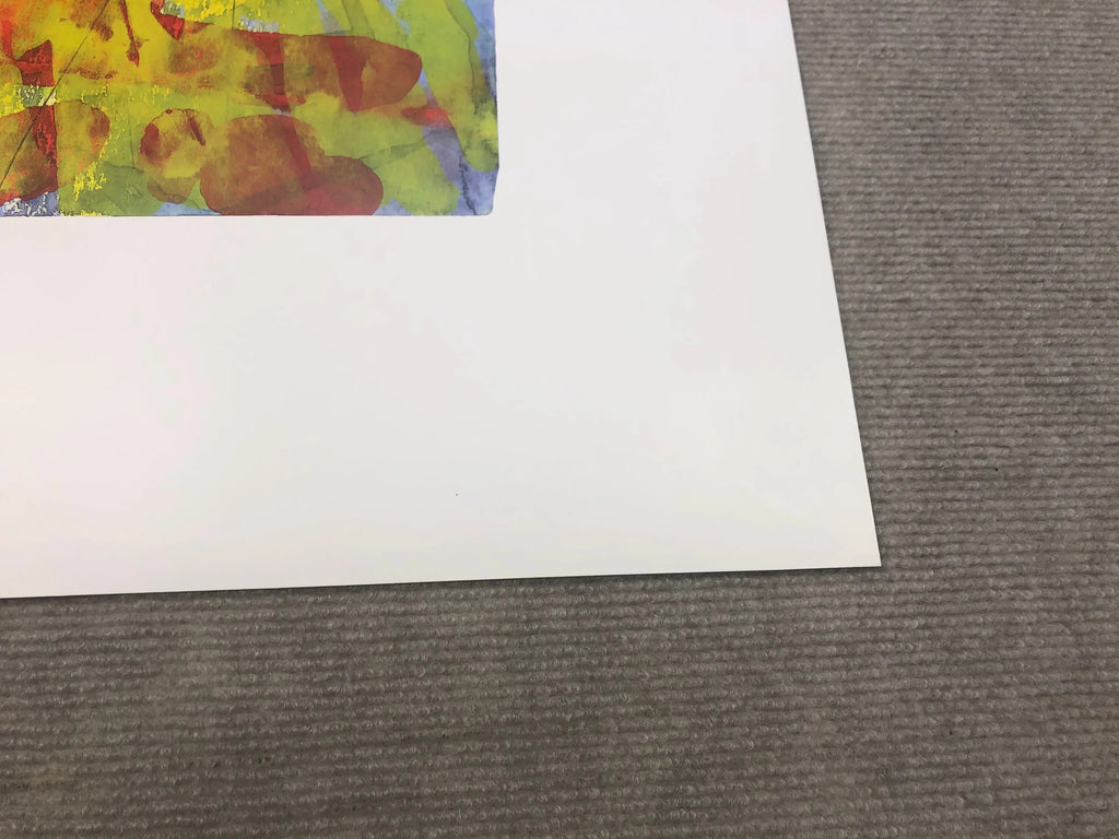 Gerhard Richter IBM G.EL.2 1987 offset lithograph art print featuring abstract shapes and vibrant colors by the artist.