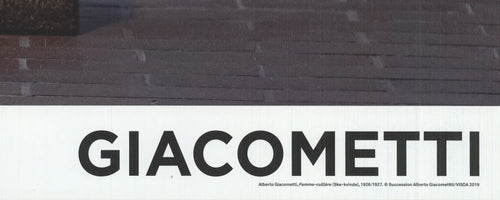 Alberto Giacometti Femme-Cuillère poster featuring a modern art sculpture displayed at Louisiana Museum exhibition.