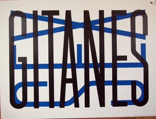 Original 1990 Gitanes Sex French advertising serigraph poster by Bob Zoell, featuring vintage Gitanes cigarette branding artwork.