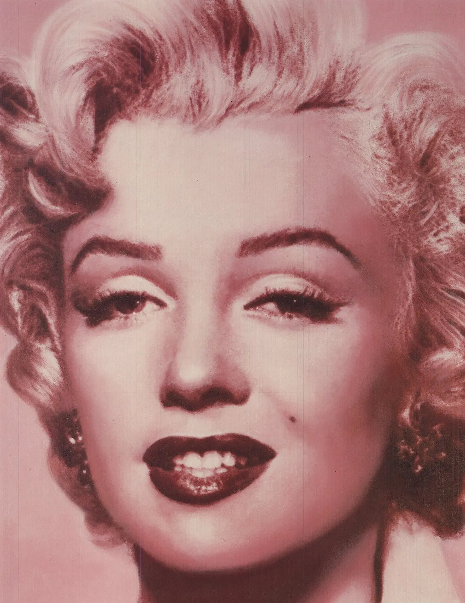 Original Gottfried Helnwein Marilyn 1992 vintage offset lithograph poster print showcasing striking art by Gottfried Helnwein.