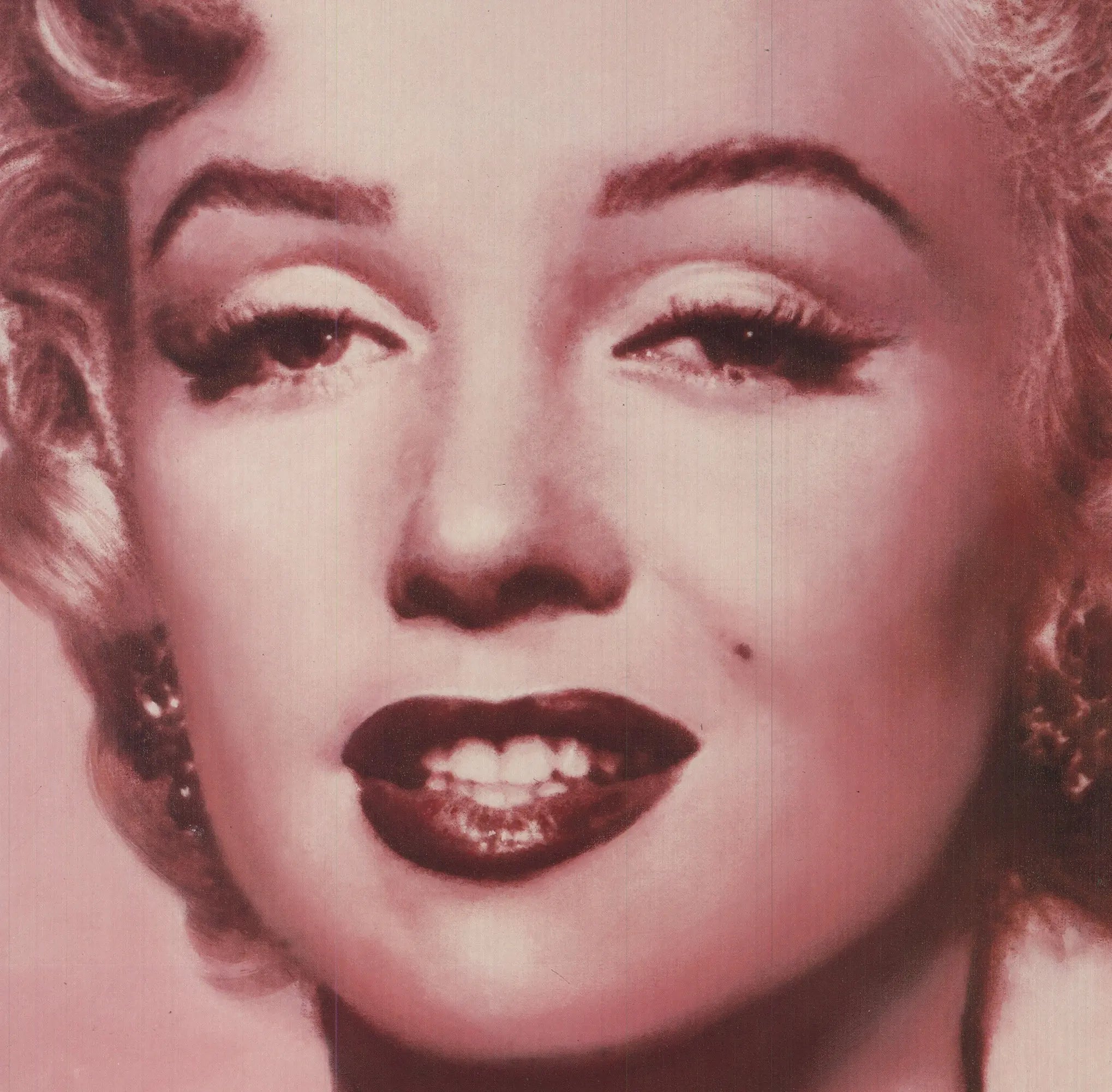 Vintage Gottfried Helnwein Marilyn 1992 offset lithograph poster print showcasing his artistic portrait of Marilyn Monroe.