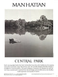 Vintage offset lithograph poster of Central Park 1978 by Joel Greenberg, featuring a detailed black and white photography print.