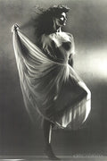 Vintage photography offset lithograph art poster of Joan Severance by Greg Gorman, 1992, featuring artistic portrait imagery.