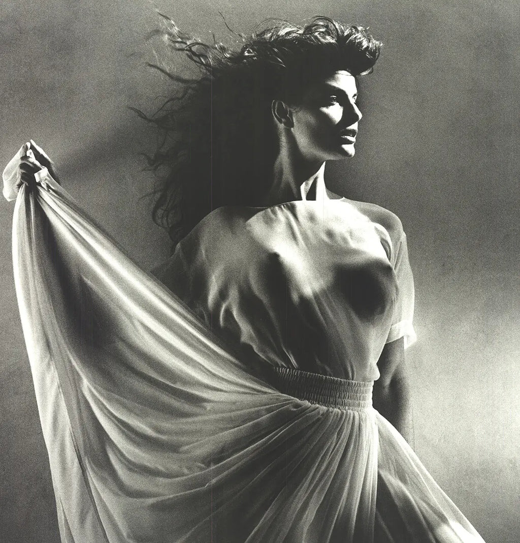 Vintage photography art poster by Greg Gorman featuring Joan Severance from 1992, showcasing offset lithograph style.