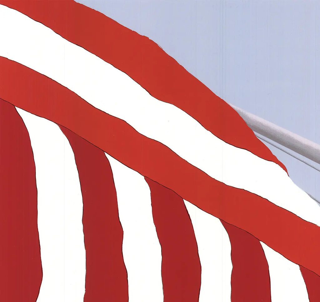 Gretchen Dow Simpson Flags 1991 signed limited edition serigraph print showcasing vibrant flag designs on paper.