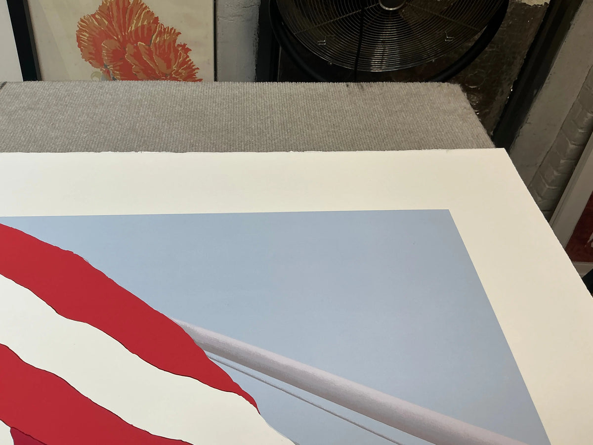 Gretchen Dow Simpson Flags 1991 signed limited edition serigraph print showcasing vibrant flag designs on paper