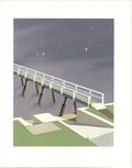Limited edition signed serigraph by Gretchen Dow Simpson depicting Jamestown, Rhode Island, with vibrant coastal scenery.