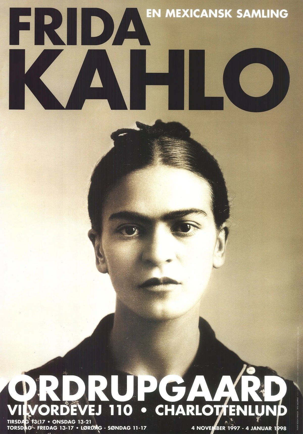 Guillermo Kahlo Frida Kahlo 1932 portrait offset lithograph art poster showing her vibrant facial expression and artistic style.