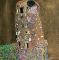 Vintage Gustav Klimt The Kiss 1972 lithograph exhibition poster featuring the artwork by Gustav Klimt.