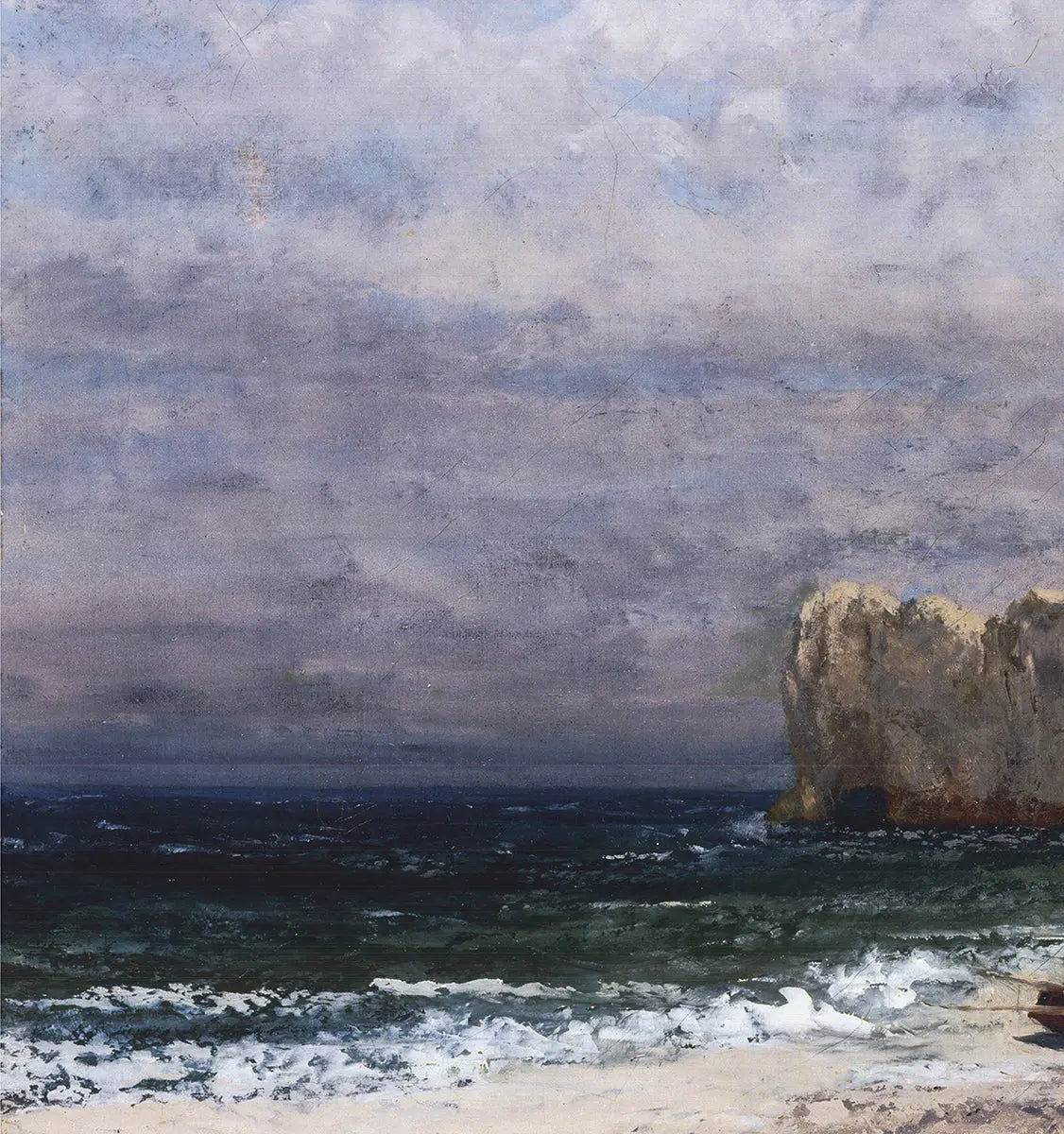 Gustave Courbet A Bay with Cliffs art poster print showcasing a landscape scene with cliffs and bay in natural colors.