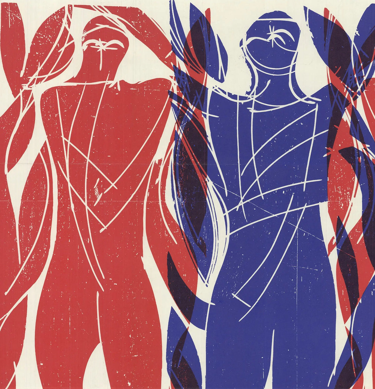 Original lithograph poster by Hap Grieshaber for Württemberg Art Association Stuttgart, 1969, featuring abstract artwork.